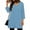 Light Blue, variant on UAMVSH Womens Oversized T Shirts Side Split 3/4 Sleeve Blouse Casual Loose V Neck Summer Tee Tops Spring Summer Clothes
