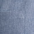 thumbnail image 6 of CC Home Furnishings 32" Blue Chambray Chef Kitchen Apron with Pocket and Extra Long Ties, 6 of 6