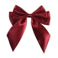 thumbnail image 2 of 1 Pc Christmas Velvet Bows, Wide Decorative Christmas Bows for Wreath Garland Christmas Tree Decor, Indoor Outdoor Holiday Decorations, 4.13x5.11 Inch, Wine Red, 2 of 5