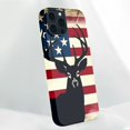 thumbnail image 3 of ONETECH Case Compatible with iPhone 14,American Flag Buck 14 Cases for Men/Women/Boys/Girls,Non-Slip Four Corner Shock Absorption Soft  Protective Case Compatible with iPhone 14 6.1 inch, 3 of 5