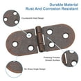 thumbnail image 4 of Bisagra de mesa plegable Uxcell, paquete de 4, bisagras de mesa de máquina de coser de borde redondo de 270 grados para gabinete, rojo bronce, 4 of 7