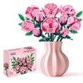 thumbnail image 1 of Set de construcción de juguetes SIENON, ramo de rosas rosas, 10 unidades, 1 of 7