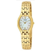 PC3166 Women's Gold Tone White Mother of Pearl Dial Watch