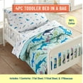 thumbnail image 7 of Wildkin Kids 4 Pc Toddler Cotton Bed in a Bag for Boys & Girls (Shark Attack Blue), 7 of 7