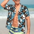 thumbnail image 5 of Yiaed Lilies Flowers Print Hawaiian Shirt for Men Short Sleeve Button Down Shirts Beach Shirts for Men-Medium, 5 of 5