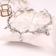 thumbnail image 5 of Diadema con cadena para la frente, corona de cristal, tiara con hojas de diamantes de imitación para fiesta de graduación, novia Plata, 5 of 8