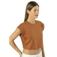 thumbnail image 2 of VAVONNE Crop Tops for Women Trendy 2023, Sleeveless Cropped T Shirts, Summer Yoga Tank Top (Crop Cinnamon, Small), 2 of 5