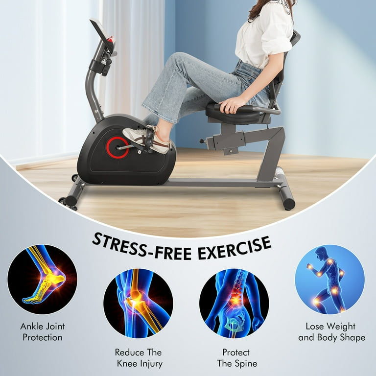 Recumbent bike with ipad holder sale