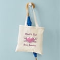 thumbnail image 4 of CafePress - World's Best Great Grandmother (Heart) Tote Bag - Unisex Canvas Tote Bag, Beige, 1-Piece, 4 of 6