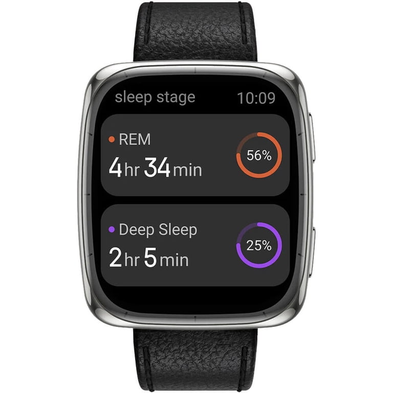 Amazfit Active 2 (Square) Smart Watch - Black Leather - Walmart.com