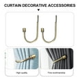 thumbnail image 3 of KALLORY Beige U-Shaped Curtain Hooks for Home Decor, Easy to Install, 2 Pairs, and Stylish Window Accessories, 3 of 6