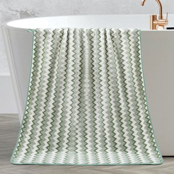 Bath Towel Large Size 55x27 Inch | Thick Soft Absorbent Luxury Beach Pool Bathroom Towel | Durable Double Hem | Striped Pattern | Easy Care Washable | 1 Pack | Multiple Colors