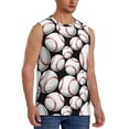 thumbnail image 2 of Uemuo Cute Baseball Pattern Men's Sleeveless T-Shirt,Muscle Athletic Tank Top, Moisture-wicking Quick-dry Breathable Classic Tee Top for Gym Run Outdoor Sports-X-Large, 2 of 8
