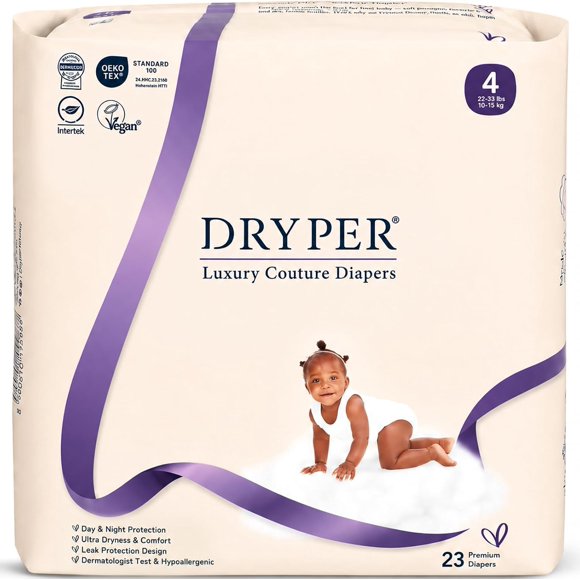 Pañales DRYPER talla 4 – 23 unidades – hipoalergénicos