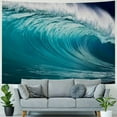 thumbnail image 4 of PRATYUS  Ocean Wave Tapestry, Surfing Barrel Wave Breaking Wall Hanging Large Tapestry Psychedelic Tapestry Decorations Bedroom Living Room Dorm 40x30inch, 4 of 6