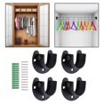 TUMALL 4x Stainless Steel Closet Rod Holder Heavy Duty Flange Holder
