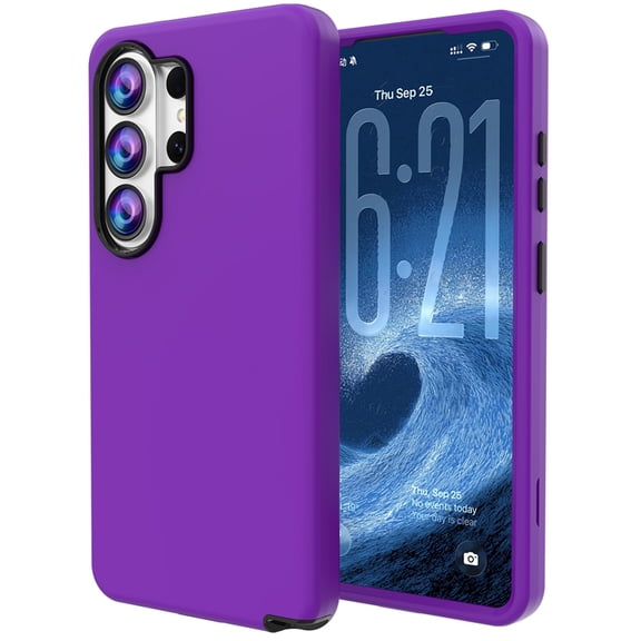 Dteck for Samsung Galaxy S26 Ultra Case, Heavy Duty Shockproof Rugged Anti-Drop Hybrid Durable 3-Layer Protective Phone Cover,Purple