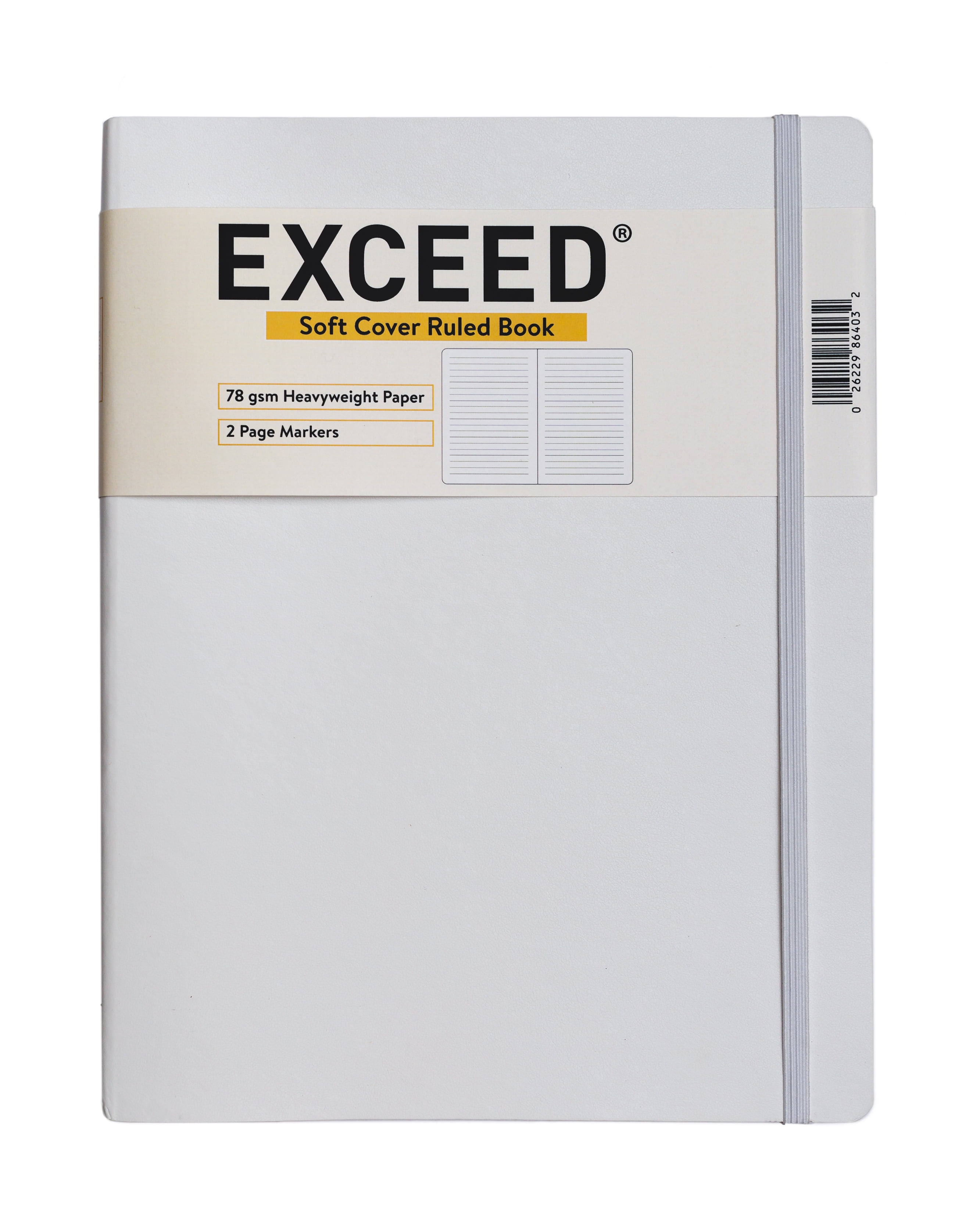 Exceed Large Ruled Journal, White, 96 Sheets, 78 GSM