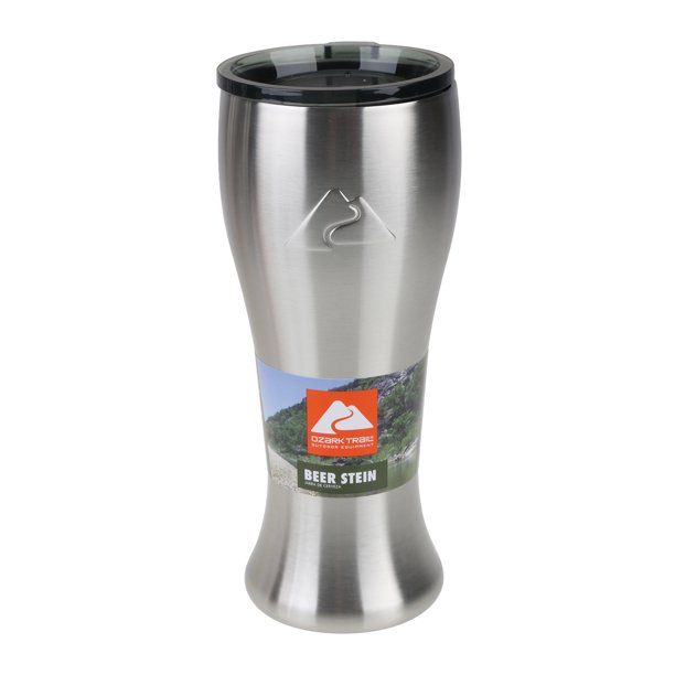 Ozark Trail 20 Ounce Double Wall Vacuum Sealed Stainless Steel Beer