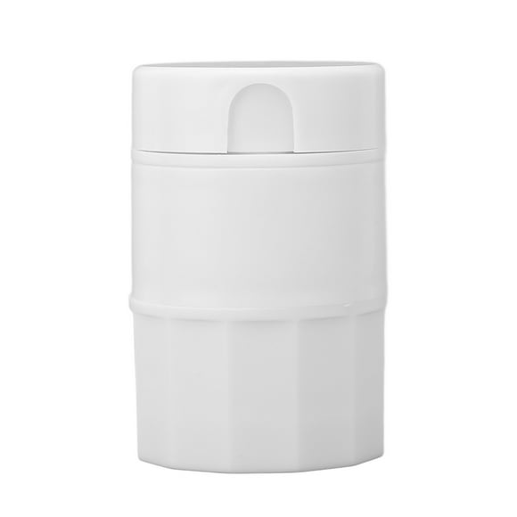 Cortador de pastillas blanco multifuncional 4 en 1, herramienta cilíndrica para triturar y separar medicamentos.