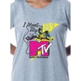 thumbnail image 2 of MTV Womens' Music Television I Want My Moonman Nightgown Pajama Shirt, 2 of 5