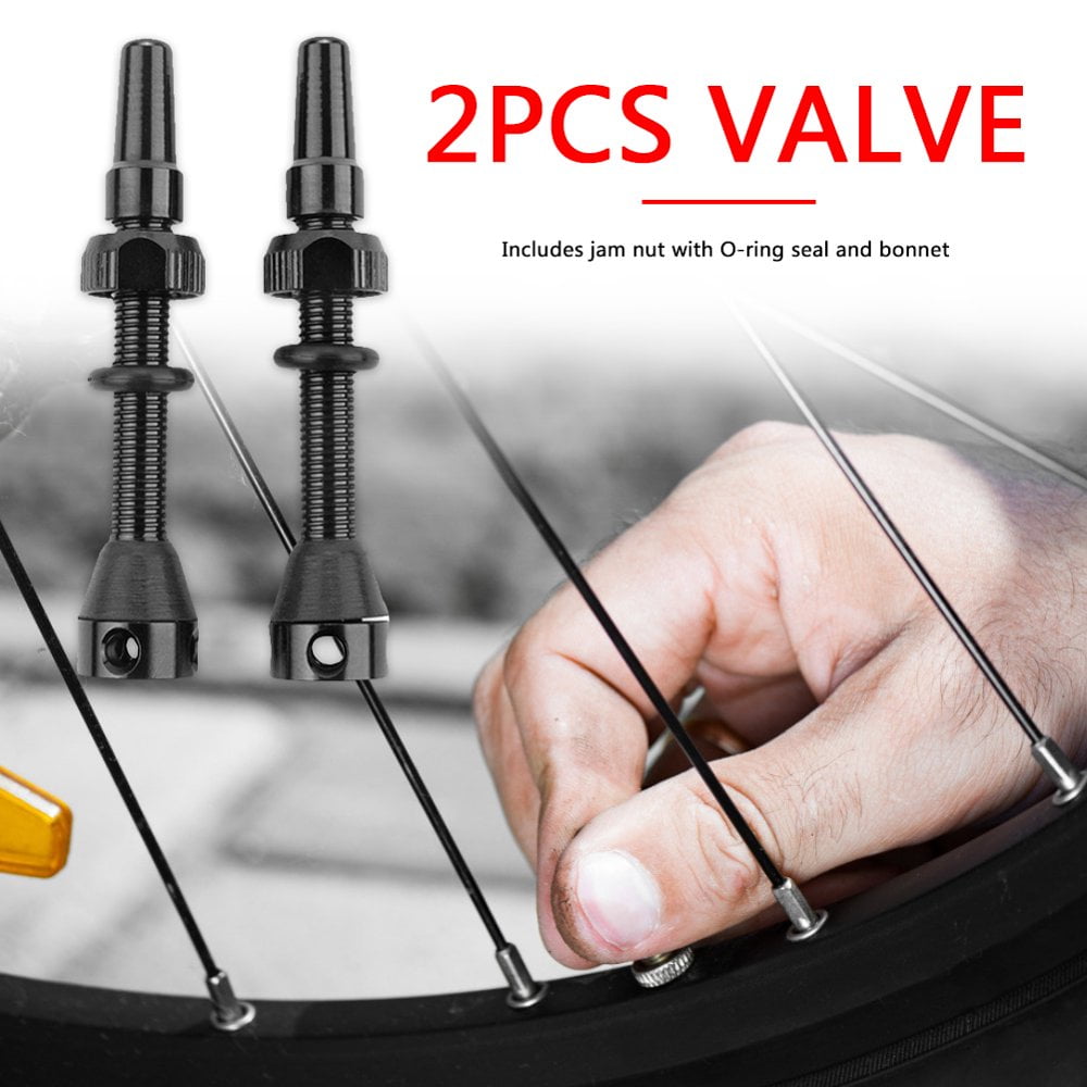 Pack 40mm Tubeless Tire Presta Valve CNC Alloy Stem with Cap for