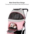 thumbnail image 3 of Cochecito para mascotas con jaula desmontable para perros y gatos, carrito plegable para pasear con cuatro ruedas para mascotas de hasta 20 kg, 3 of 9