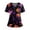 Dark Purple, variant on Halloween Printed Scrub Tops for Women, V Neck Short Sleeve Double Pocket Side Slit, Lightweight Nursing Uniform for Everyday,Green M