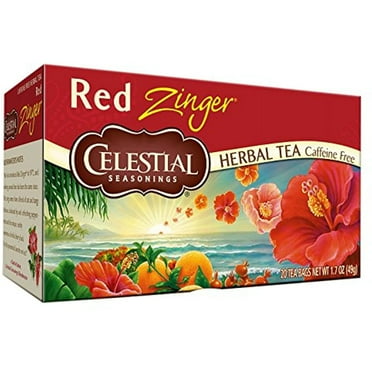 Celestial Seasonings Tea Caffeine Free Herbal Tea, Red Zinger 20 Ea