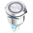 thumbnail image 1 of Momentáneo 22mm 12V Rojo/Azul LED Luz Pulsador Interruptor Acero Inoxidable Autobloqueo azul Baoblaze Interruptor de botón pulsador, 1 of 7