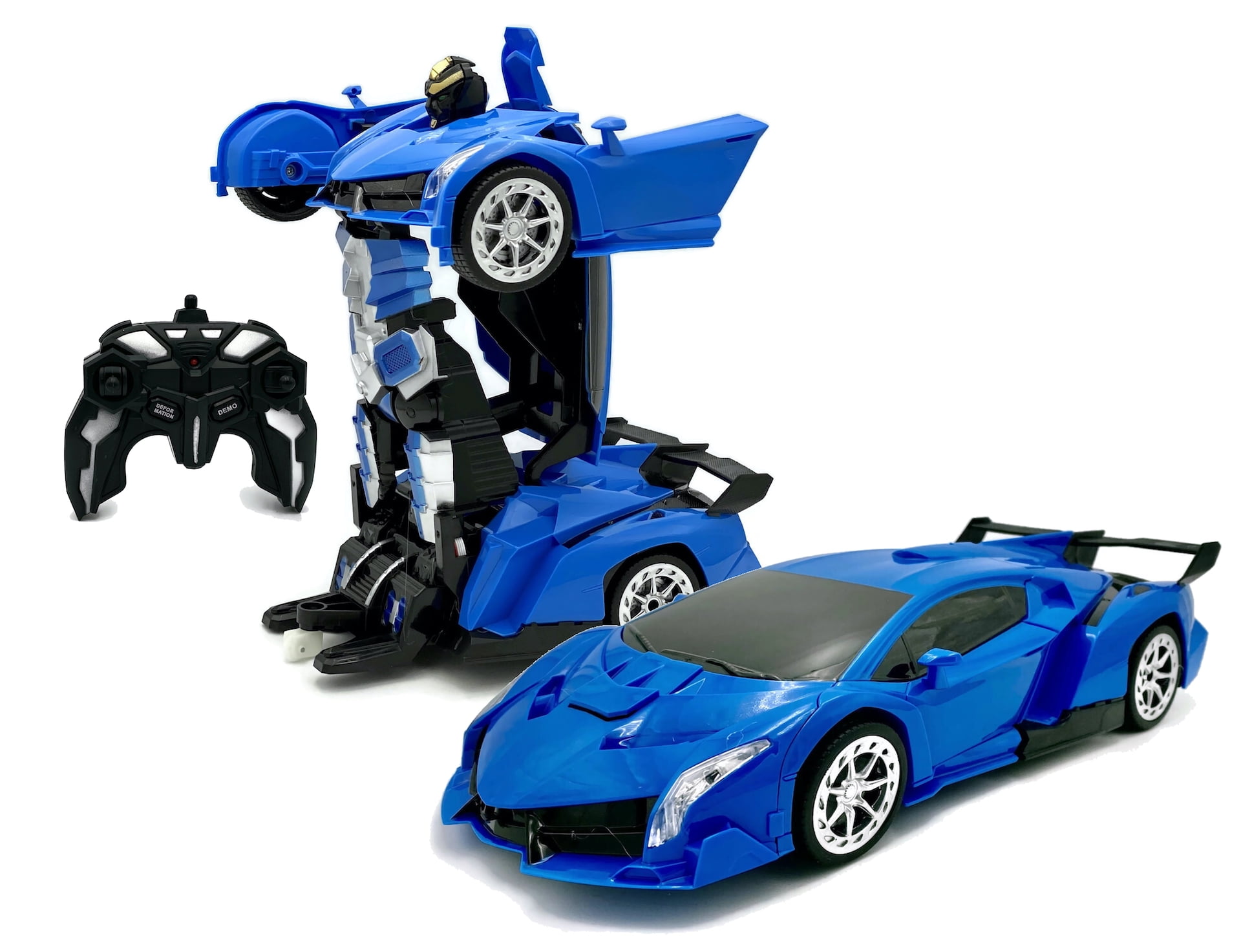 Best 2021 Holiday Transformer Toy Car with Remote for kids. Beautiful bright colors. Transforms
