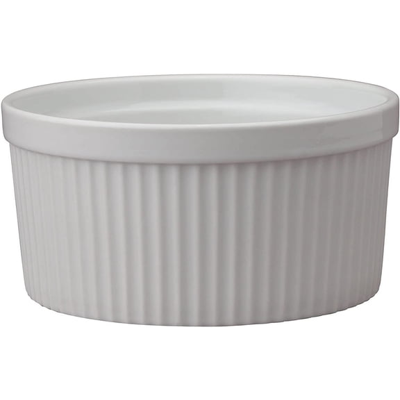 Souffle, Fine Porcelain, For Baking Custards, Souffles, Casseroles, And Side Dishes, 32-Ounce (1-Quart) Capacity