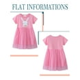 thumbnail image 6 of HWJAD Baby Girls Tutu Dress Rabbit Toddler Cotton Layered Tutu Dress Tulle Dresses Princess Party Cartoon Summer Dress 2T, 6 of 6