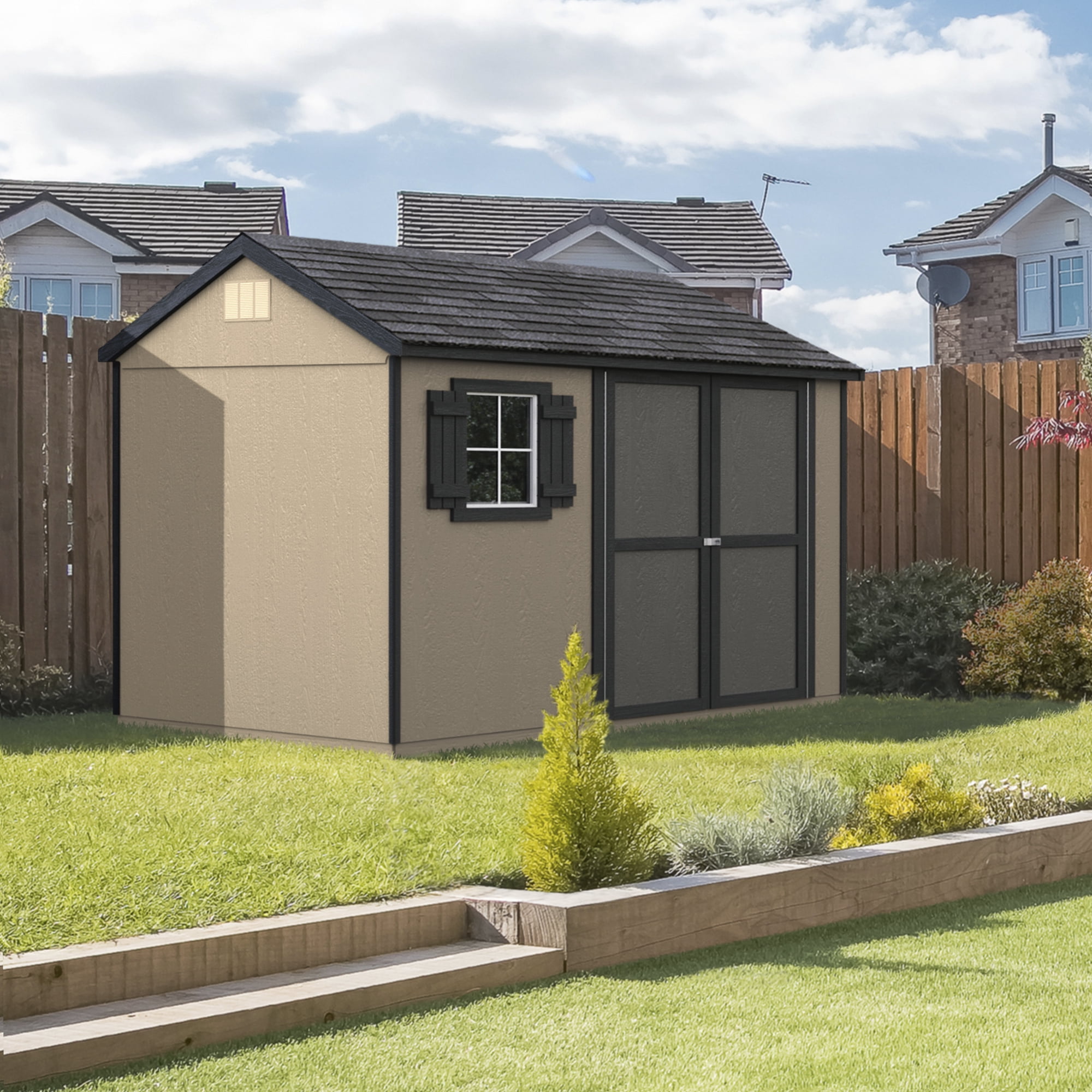 Handy Home Products Avondale 10 ft. x 8 ft. Wood Storage Shed