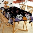 thumbnail image 6 of Halloween Ghost Rectangle Tablecloth 60 x 84 Inch, Spooky Jack O Lantern Pumpkin Decorative Table Cloth Dining Table Cover, Funny Bat Dinner Party Picnic Decoration, 6 of 6