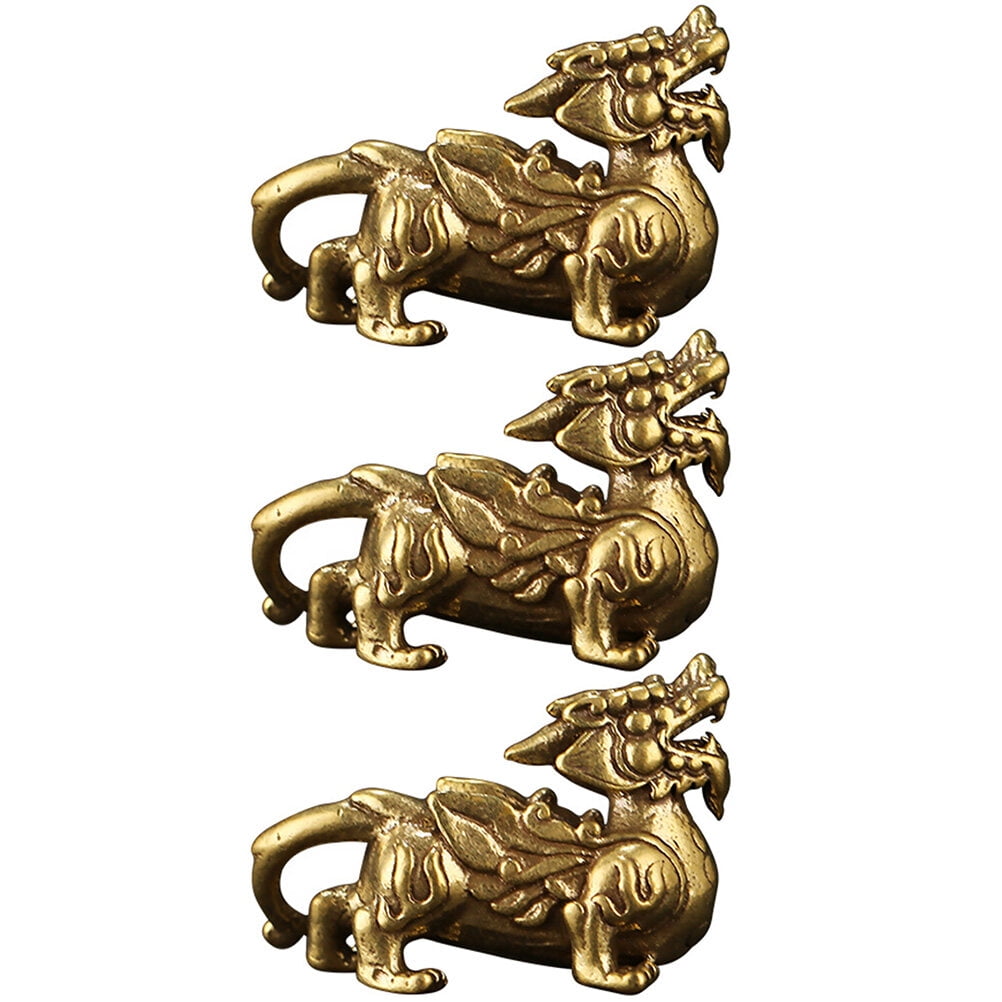 3PCS Pi Xiu Ornament Premium Special Brass Pi Xiu Home Office