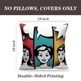 thumbnail image 2 of LALILO Throw Pillow Covers Comic Books With Retro Girl Pop Art Comic Art Cushion Cover 18" x 18", 2 Pack, 2 of 6