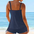 thumbnail image 4 of Women‘s Tankini Large Bikini Set Print Suspender Plus Large Size Split Swimsuit, 4 of 5