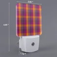 thumbnail image 2 of Balery Orange and Purple Plaid Luz Nocturna LED con Sensor Automático, Enchufe con Sensor Crepuscular, Luz Suave de 0.5W para Dormitorio, Pasillo, Baño-US, 2 of 7