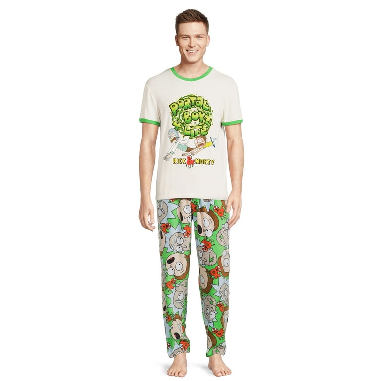 Rick Morty Men s Graphic Tee and Pants Sleepwear Set 2 Piece Sizes S 2XL Walmart