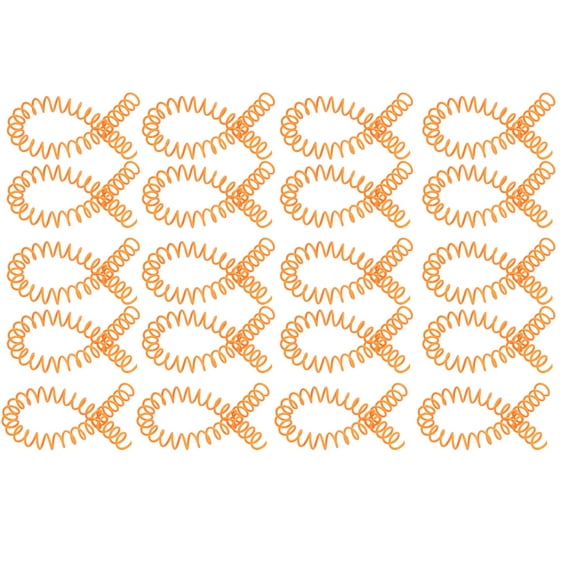 Spiral Binding Coils, Wear Resistant Long Service Life Plastic Spiral Binding Spines 30 Holes  For Stationery Orange