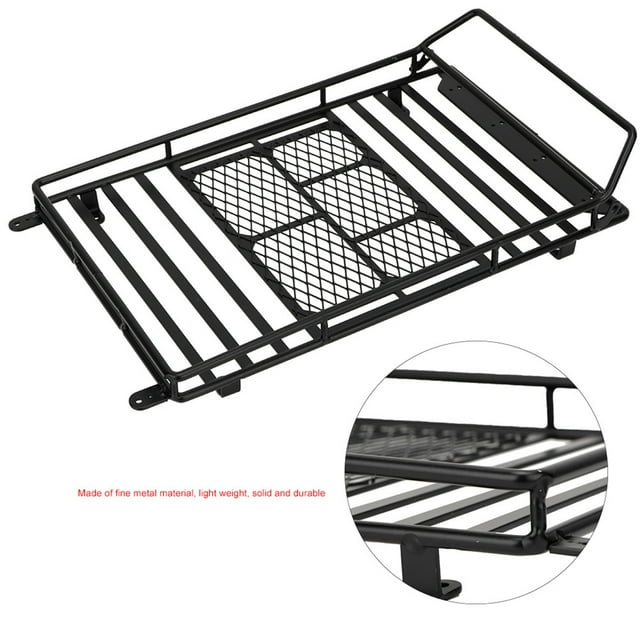 RC Roof Luggage Rack, 9.1 X 5.6 X 1Inch RC Roof Rack, 1/10 Durable for Cherokee Scx10 -4