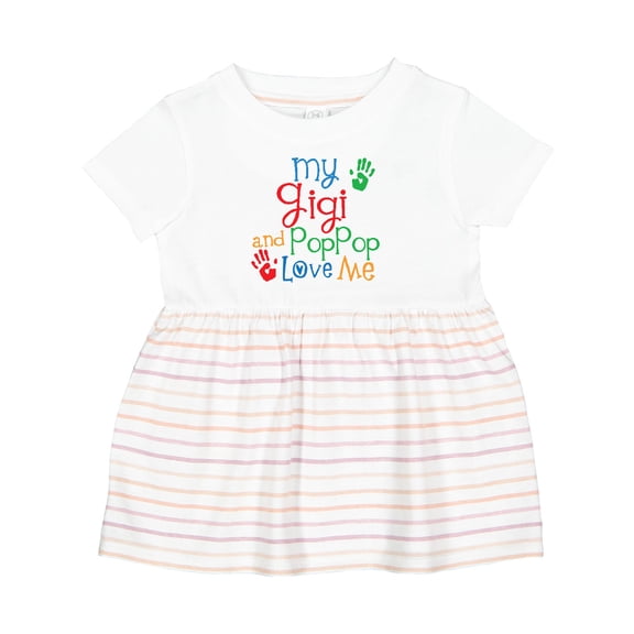 Inktastic My Gigi and Poppop Love Me Girls Baby Dress