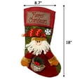 thumbnail image 2 of TETOU 1Pcs 18'' Christmas Stocking 3D Plush Santa, Snowman, Elk Xmas Character Classic Large Stockings for Family Kids Holiday Christmas Party Decorations, 2 of 7