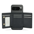 thumbnail image 5 of ELEHOLD Case for Google Pixel 9A, Faux Leather TPU Back Shockproof Anti-Scratch Flip Stand Magnetic Datachable Card Cash Slots Wallet Case, Black, 5 of 12