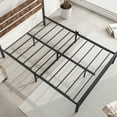 thumbnail image 5 of Twin Bed Frame, New Upgraded Metal Twin Size Platform Bed with Headboard and Footboard, Modern Bedroom Furniture Single Bed Frame with Wooden Feet, 300lbs Capacity, No Box Spring Needed, Gray, 5 of 8