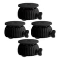 thumbnail image 4 of Rueda giratoria redonda de 4 Uds con freno, rotación de 360  degree, fácil de instalar para cajones móviles, ruedas para muebles de banco de trabajo Rueda Negra Negra, 4 of 8