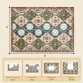 thumbnail image 5 of EnHomee Area Rugs for Living Room 4x6 Area Rugs Machine Washable Area Rugs Vintage Boho Indoor Area Rugs for Bedroom,Red and Green, 5 of 10