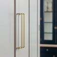 thumbnail image 6 of Goo-Ki 7.6''(192 MM) Hole Centers Light Brushed Brass Cabinet Pulls, Zinc Alloy Cabinet Handles Drawer Pulls for Dresser, Cupboard, 6 Pack, 6 of 7