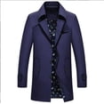 thumbnail image 3 of Gabardina de otoño e invierno para hombre, chaquetas extra largas, abrigo largo informal para hombre, rompevientos de moda de terciopelo de invierno 8XL, 3 of 5
